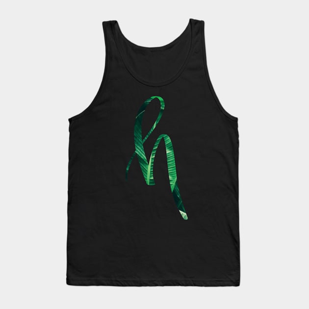 H initial cursive Tank Top by LFariaDesign